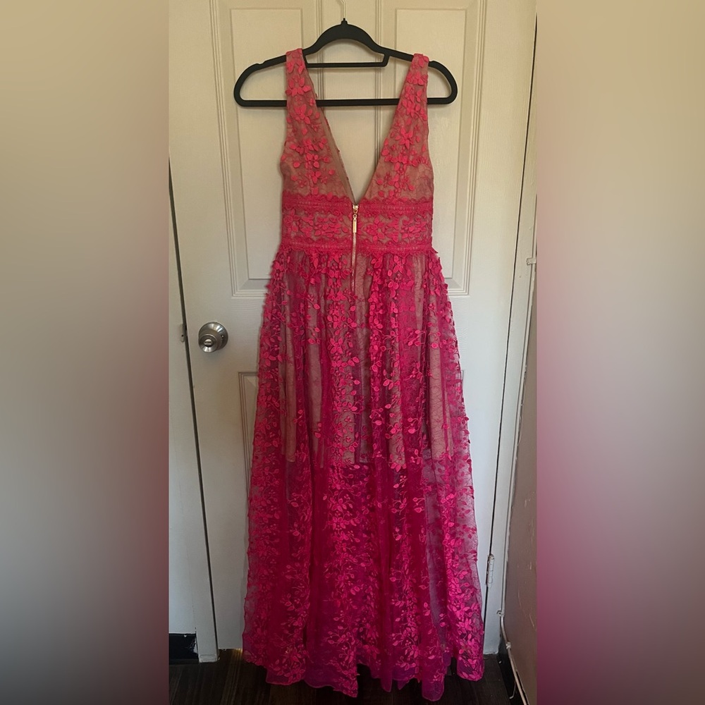 Bronx and Banco Pink Lace Maxi Dress - Picture 4 of 8